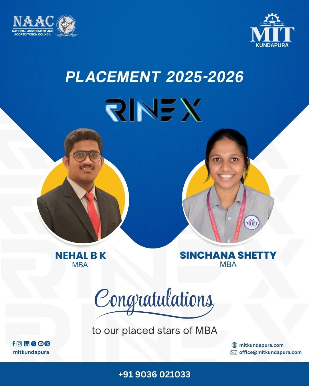 MITK College placement a